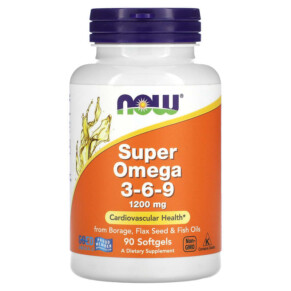 NOW Foods Super Omega 3-6-9 1.200 mg 90 Softgels 733739018397