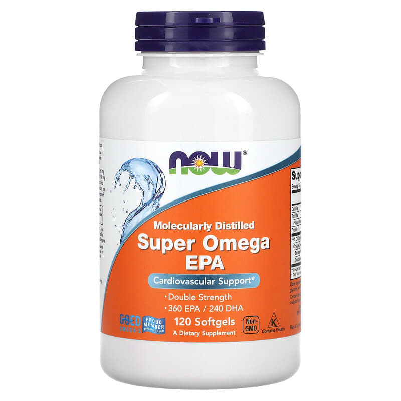 Now Foods Super Omega EPA Molecularly Distilled 120 Softgels 1 NOW Foods Super Omega EPA 120 Softgels 733739016829