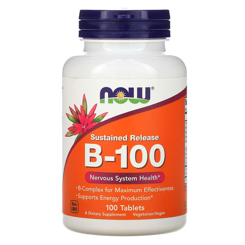 Now Foods Sustained Release B-100 100 viên 1 NOW Foods Sustained Release B-100 100 Tablets 733739004390