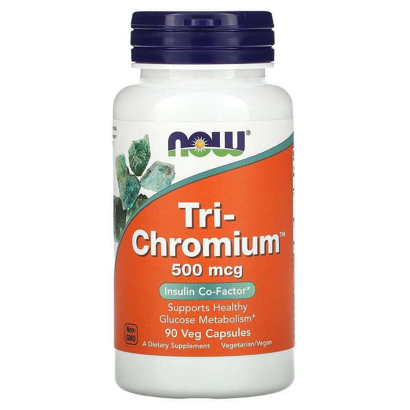 NOW Foods Tri-Chromium 500 mcg 90 Veg Capsules 1 NOW Foods Tri-Chromium 500 mcg 90 Veg Capsules 733739014283