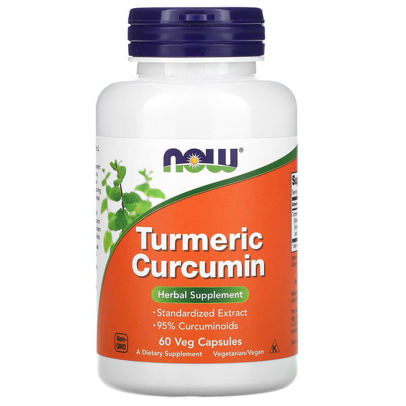 NOW Foods Turmeric Curcumin 60 Veg Capsules 1 NOW Foods Turmeric Curcumin 60 Veg Capsules 733739046383