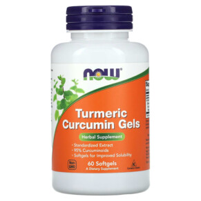 NOW Foods Turmeric Curcumin Gels 60 Softgels 733739049384