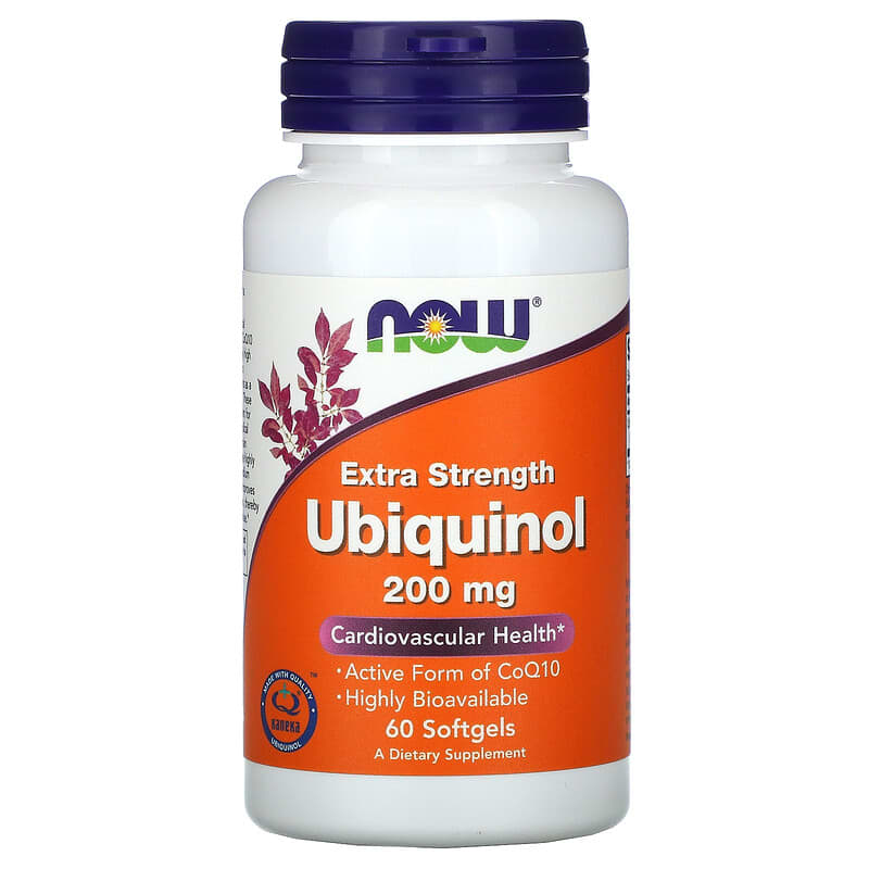 NOW Foods Ubiquinol 200 mg Extra Strength 60 Softgels 1 NOW Foods Ubiquinol 200 mg Extra Strength 60 Softgels 733739031440