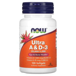 NOW Foods Ultra A & D3 100 Softgels 733739003614