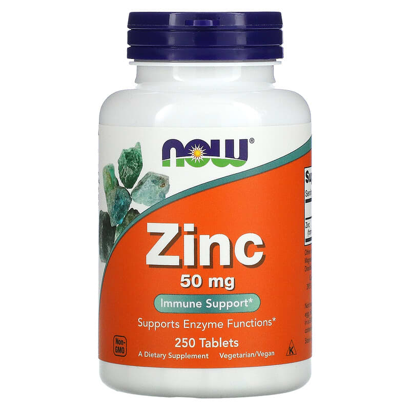 Now Foods Zinc 50 mg 250 viên 1 NOW Foods Zinc 50 mg 250 Tablets 733739015228