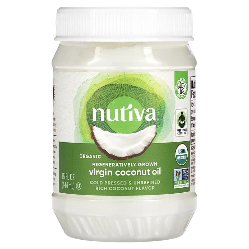 Nutiva Organic Regeneratively Grown Virgin Coconut Oil 15 fl oz (444 ml) 1 Nutiva Organic Regeneratively Grown Virgin Coconut Oil 15 fl oz (444 ml) 692752113857