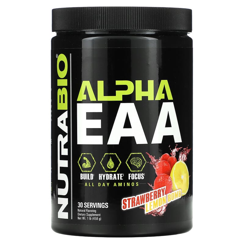Nutrabio Labs Alpha EAA Strawberry Lemon Bomb 1 lb (458 g) 1 Nutrabio Labs Alpha EAA Strawberry Lemon Bomb 1 lb (458 g) 649908269005