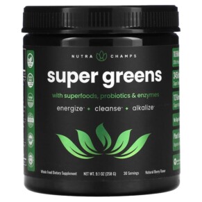 NutraChamps Super Greens Natural Berry 9.1 oz (258 g) 621983999862