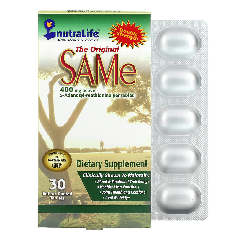 NutraLife SAMe (Disulfate Tosylate) 400 mg 30 Enteric Coated Tablets 1 NutraLife SAMe (Disulfate Tosylate) 400 mg 30 Enteric Coated Tablets 686149180096
