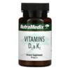 NutraMedix Vitamins D3 & K2 90 viên 2 NutraMedix Vitamins D3 & K2 90 Capsules 728650093486