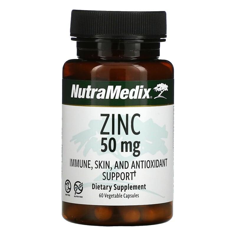NutraMedix Zinc Immune Skin and Antioxidant Support 50 mg 60 Vegetarian Capsules 1 NutraMedix Zinc Immune Skin and Antioxidant Support 50 mg 60 Vegetarian Capsules 728650099303