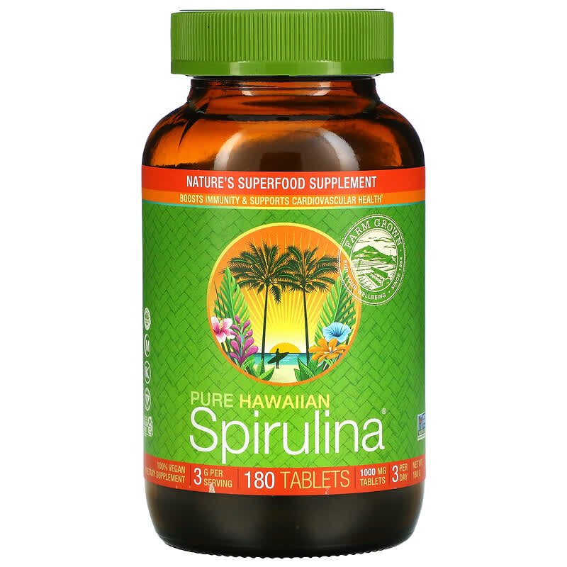 Nutrex Hawaii Pure Hawaiian Spirulina 1,000 mg 180 viên 1 Nutrex Hawaii Pure Hawaiian Spirulina 1.000 mg 180 Tablets 732894010062