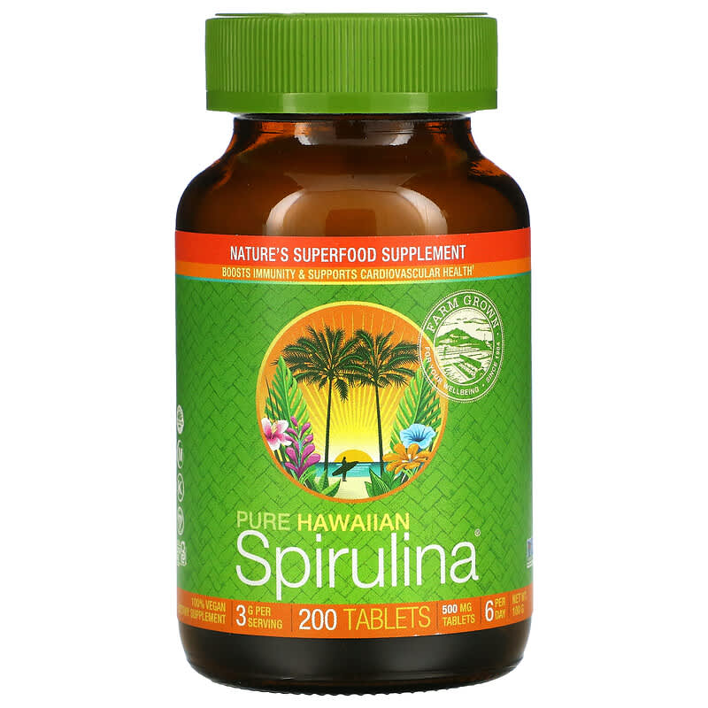 Nutrex Hawaii Pure Hawaiian Spirulina 200 viên 1 Nutrex Hawaii Pure Hawaiian Spirulina 200 Tablets 732894010024