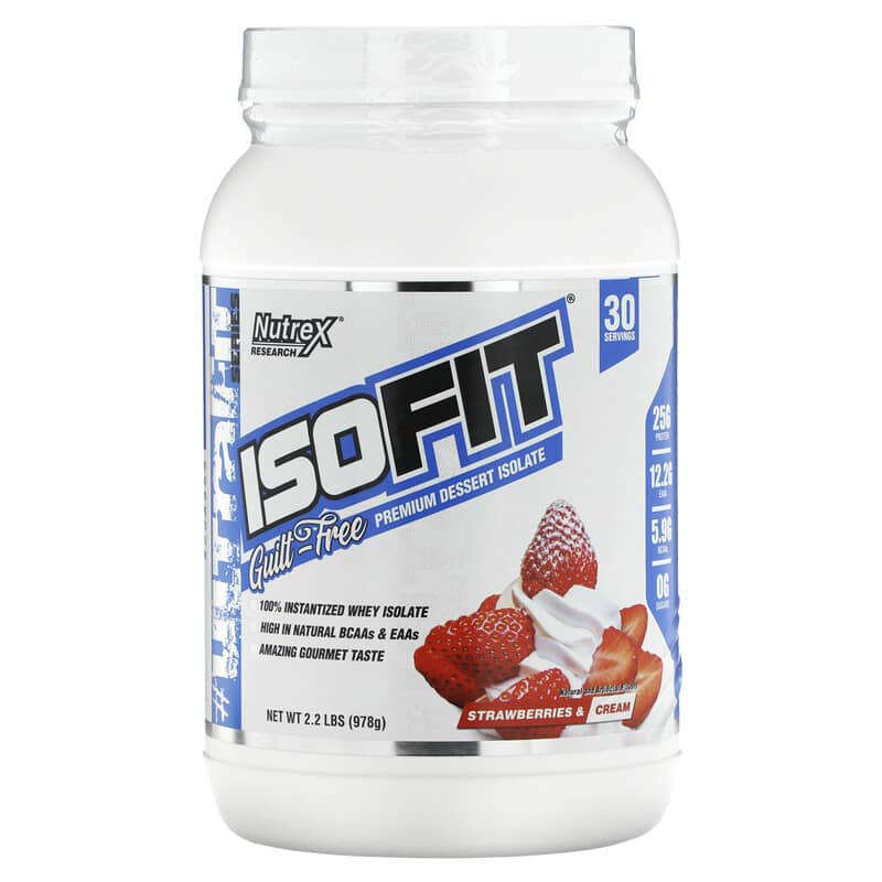 Nutrex Research Isofit Strawberries & Cream 2.2 lbs (978 g) 1 Nutrex Research Isofit Strawberries & Cream 2.2 lbs (978 g) 853237000837