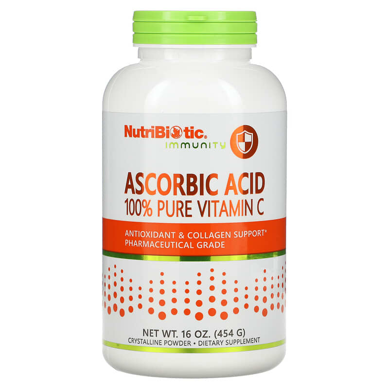 NutriBiotic Immunity Ascorbic Acid 100% Pure Vitamin C 16 oz (454 g) 1 NutriBiotic Immunity Ascorbic Acid 100% Pure Vitamin C Crystalline Powder 16 oz (454 g) 728177002015