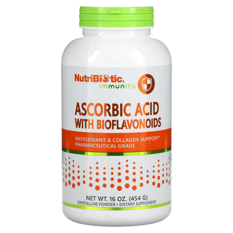 NutriBiotic Immunity Ascorbic Acid with Bioflavonoids Crystalline Powder 16 oz (454 g) 1 NutriBiotic Immunity Ascorbic Acid with Bioflavonoids Crystalline Powder 16 oz (454 g) 728177003012