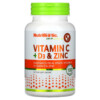 NutriBiotic Immunity Vitamin C + D3 & Zinc 100 Capsules 2 NutriBiotic Immunity Vitamin C + D3 & Zinc 100 Capsules 728177005207