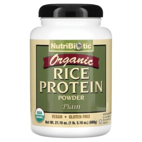 NutriBiotic Organic Rice Protein Powder Plain 1 lb 5.16 oz (600 g) 728177030001