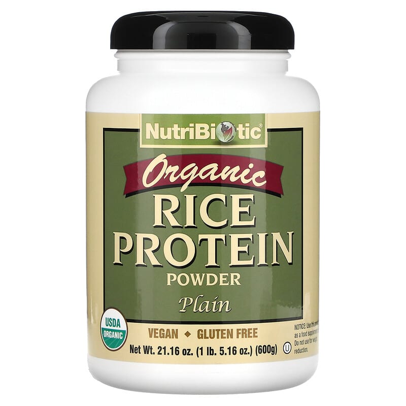 NutriBiotic Organic Rice Protein Powder Plain 1 lb 5.16 oz (600 g) 1 NutriBiotic Organic Rice Protein Powder Plain 1 lb 5.16 oz (600 g) 728177030001