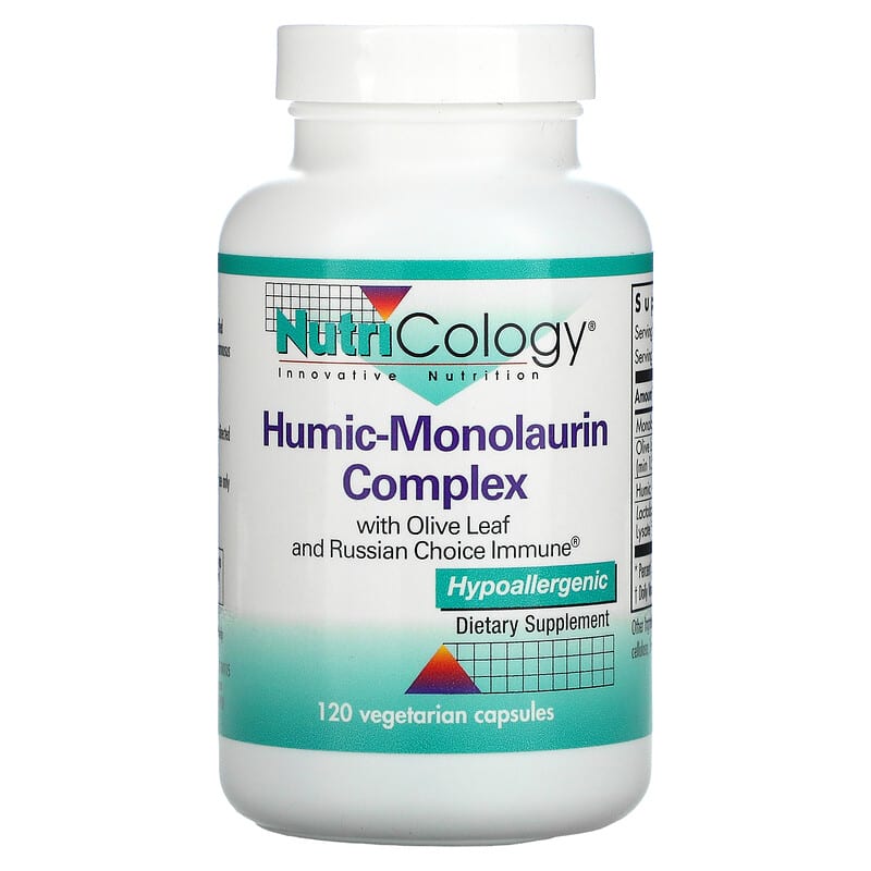 Nutricology Humic-Monolaurin Complex 120 viên 1 Nutricology Humic-Monolaurin Complex 120 Vegetarian Capsules 713947567207