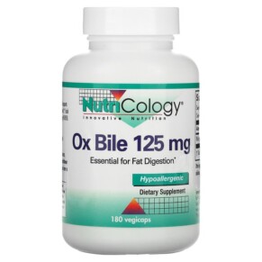 Nutricology Ox Bile 125 mg 180 Vegicaps 713947563704