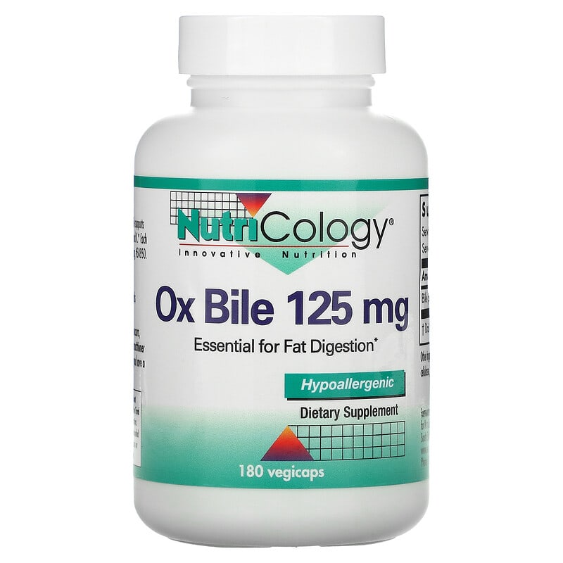 Nutricology Ox Bile 125 mg 180 Vegicaps 1 Nutricology Ox Bile 125 mg 180 Vegicaps 713947563704
