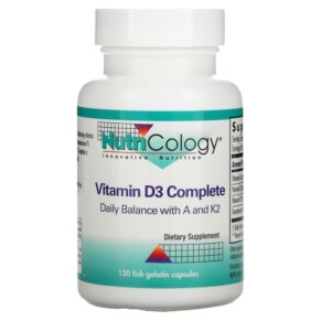 Nutricology Vitamin D3 Complete 120 Fish Gelatin Capsules 713947572409