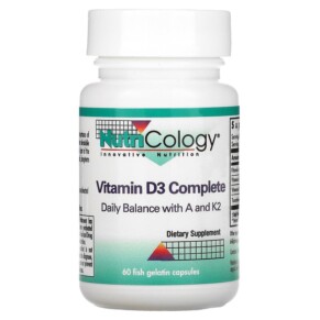 Nutricology Vitamin D3 Complete 60 Fish Gelatin Capsules 713947563803