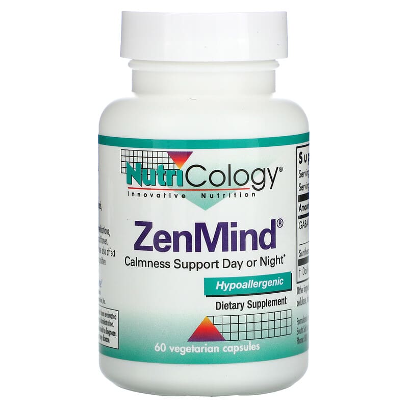 Nutricology ZenMind 60 Vegetarian Capsules 1 Nutricology ZenMind 60 Vegetarian Capsules 713947547001