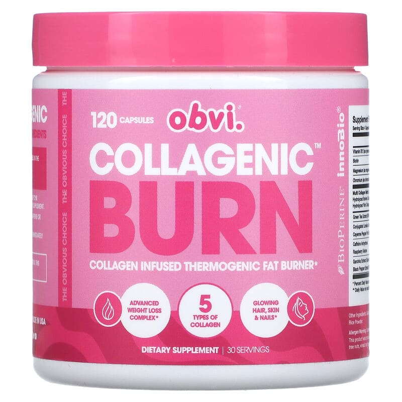 Obvi Collagenic Burn 120 Capsules 1 Obvi Collagenic Burn 120 Capsules 850026153071