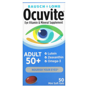 Ocuvite Adult 50 + Eye Vitamin & Mineral Supplement 50 Mini Soft Gels 324208465301