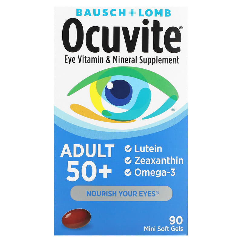Ocuvite Adult 50+ Eye Vitamin & Mineral Supplement 90 Mini Soft Gels 1 Ocuvite Adult 50+ Eye Vitamin & Mineral Supplement 90 Mini Soft Gels 324208465707