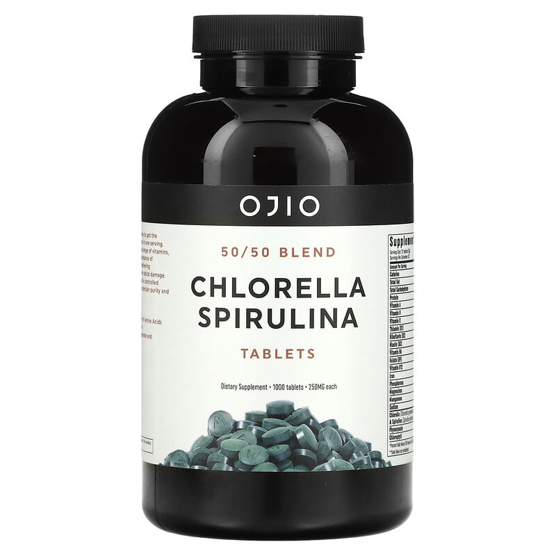 Ojio Chlorella Spirulina viên 50/50 Blend 250 mg 1000 viên 1 Ojio Chlorella Spirulina 50/50 Blend 250 mg 1.000 Tablets 845772003121