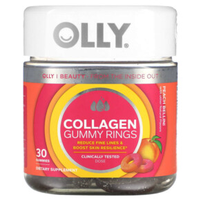 OLLY Collagen Gummy Rings Peach Bellini 30 Gummies 850004462638