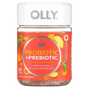 OLLY Probiotic + Prebiotic Peachy Peach 30 Gummies 858158005114