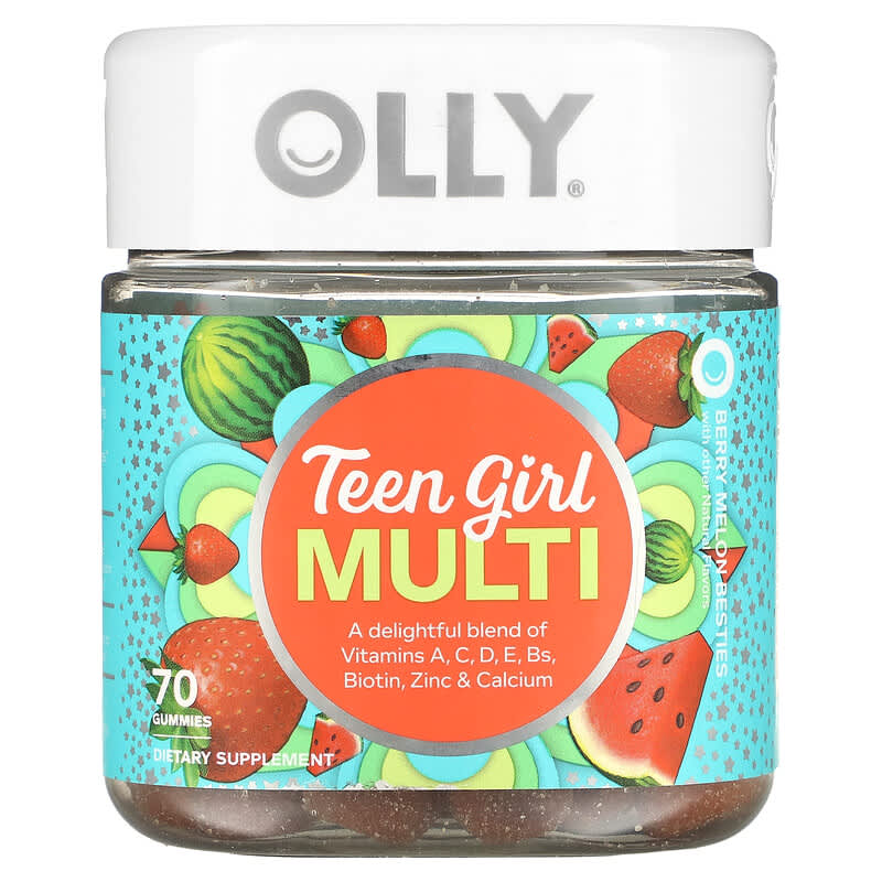 OLLY Teen Girl Multi Berry Melon Besties 70 Gummies 1 OLLY Teen Girl Multi Berry Melon Besties 70 Gummies 858158015663