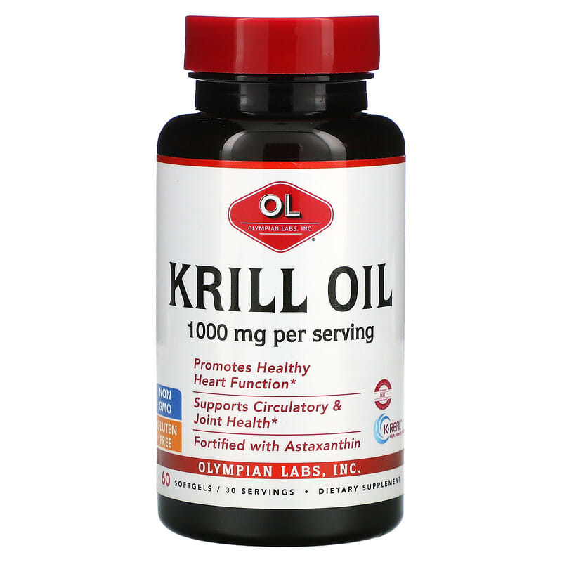 Olympian Labs Krill Oil 1000 mg 60 Softgels 1 Olympian Labs Krill Oil 500 mg 60 Softgels 710013030399