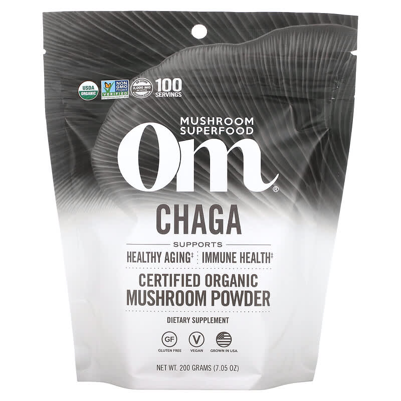 Om Mushrooms Certified Organic Mushroom Powder Chaga 7.05 oz (200 g) 1 Om Mushrooms Certified Organic Mushroom Powder Chaga 7.05 oz (200 g) 850030553232