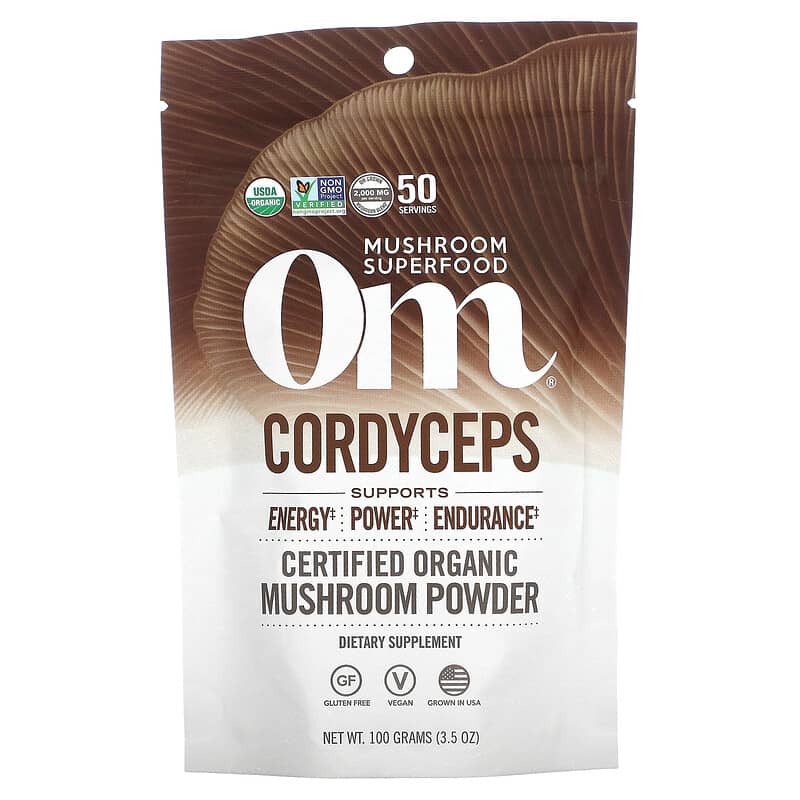 Om Mushrooms Cordyceps Certified 100% Organic Mushroom Powder 3.5 oz (100 g) 1 Om Mushrooms Certified Organic Mushroom Powder Cordyceps 3.5 oz (100 g) 892392002003