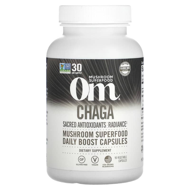 Om Mushrooms Chaga 667 mg 90 Vegetable viên 1 Om Mushrooms Chaga 667 mg 90 Vegetable Capsules 856210008226