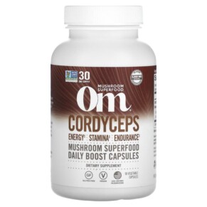 Om Mushrooms Cordyceps 90 Vegetable Capsules 856210008219