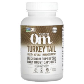 Om Mushrooms Turkey Tail 90 Vegetable Capsules 856210008233