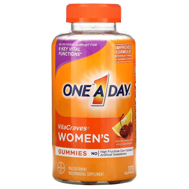 One-A-Day Women's VitaCraves Multivitamin/MultiMineral Supplement 170 Gummies 1 One-A-Day Women's VitaCraves Multivitamin/Multimineral Supplement 170 Gummies 016500581512