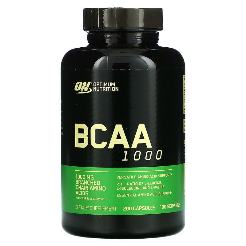Optimum Nutrition BCAA 1000 500 mg 200 Capsules 1 Optimum Nutrition BCAA 1000 500 mg 200 Capsules 748927020373
