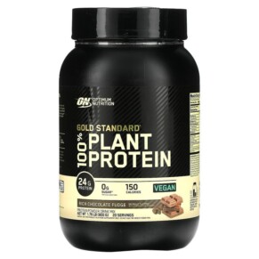 Optimum Nutrition Gold Standard 100% Plant Protein Rich Chocolate Fudge 1.76 lb (800 g) 748927068054