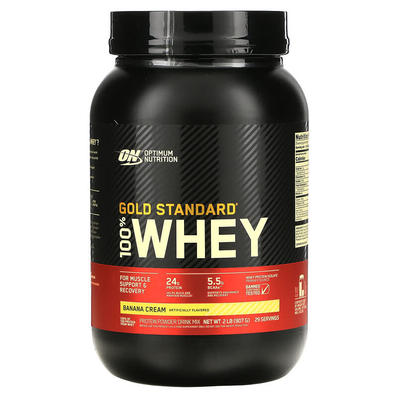 Optimum Nutrition Gold Standard 100% Whey Banana Cream 2 lb (907 g) 1 Optimum Nutrition Gold Standard 100% Whey Banana Cream 2 lb (907 g) 748927029567