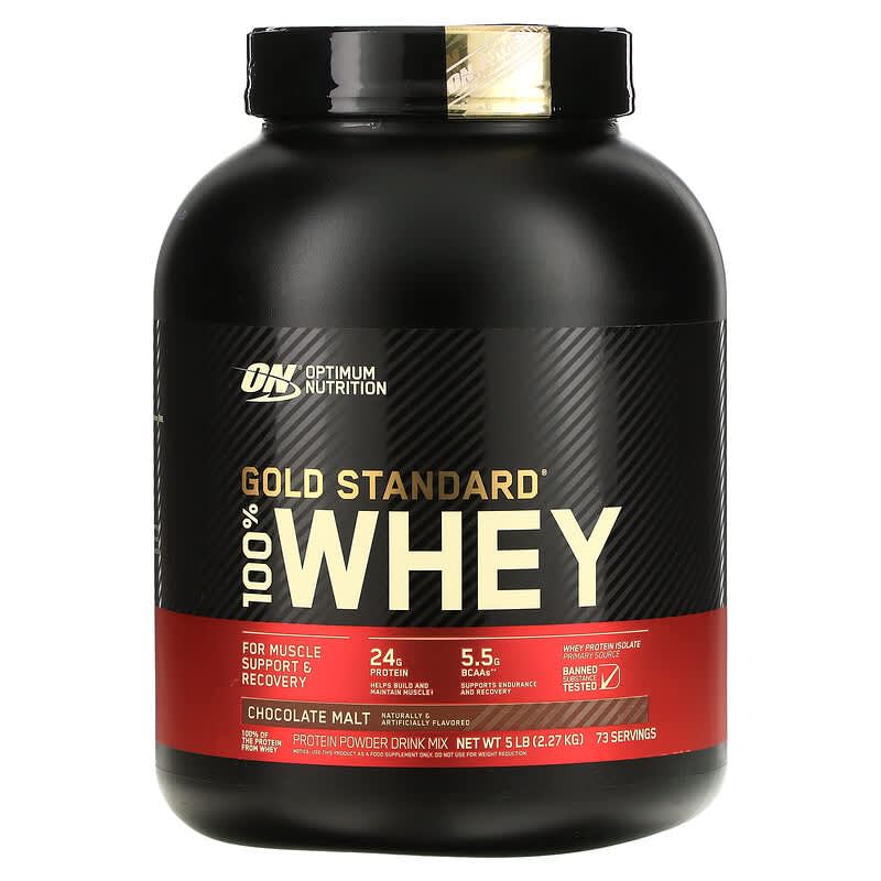 Optimum Nutrition Gold Standard 100% Whey Chocolate Malt 5 lb (2.27 kg) 1 Optimum Nutrition Gold Standard 100% Whey Chocolate Malt 5 lb (2.27 kg) 748927022346