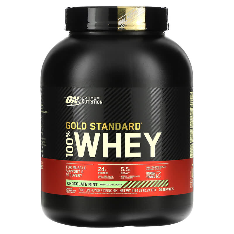 Optimum Nutrition Gold Standard 100% Whey Chocolate Mint 4.94 lbs (2.24 kg) 1 Optimum Nutrition Gold Standard 100% Whey Chocolate Mint 4.94 lbs (2.24 kg) 748927028676
