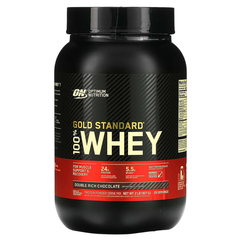 Optimum Nutrition Gold Standard 100% Whey Double Rich Chocolate 2 lb (907 g) 1 Optimum Nutrition Gold Standard 100% Whey Double Rich Chocolate 2 lb (907 g) 748927028614