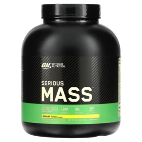 Optimum Nutrition Serious Mass Protein Powder Supplement Banana 6 lb (2.72 kg) 748927028867